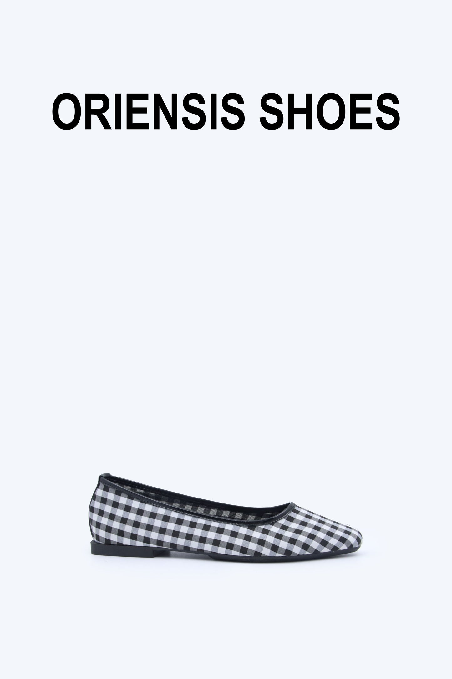 Black Checkers Charm Flat