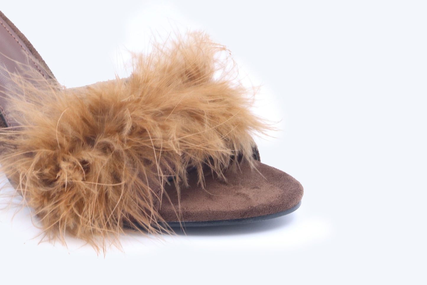 Brown Feather Gleam Sandals