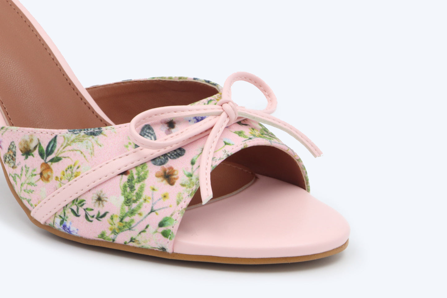 Pink Floral Mule Sandals