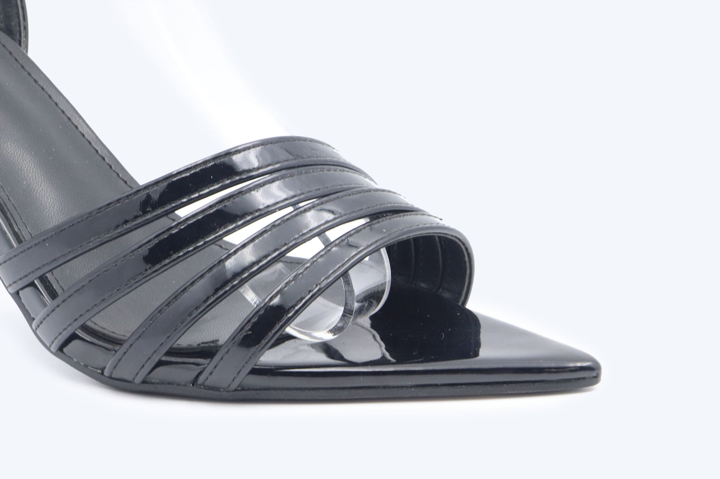 Black Stella Strap Heels