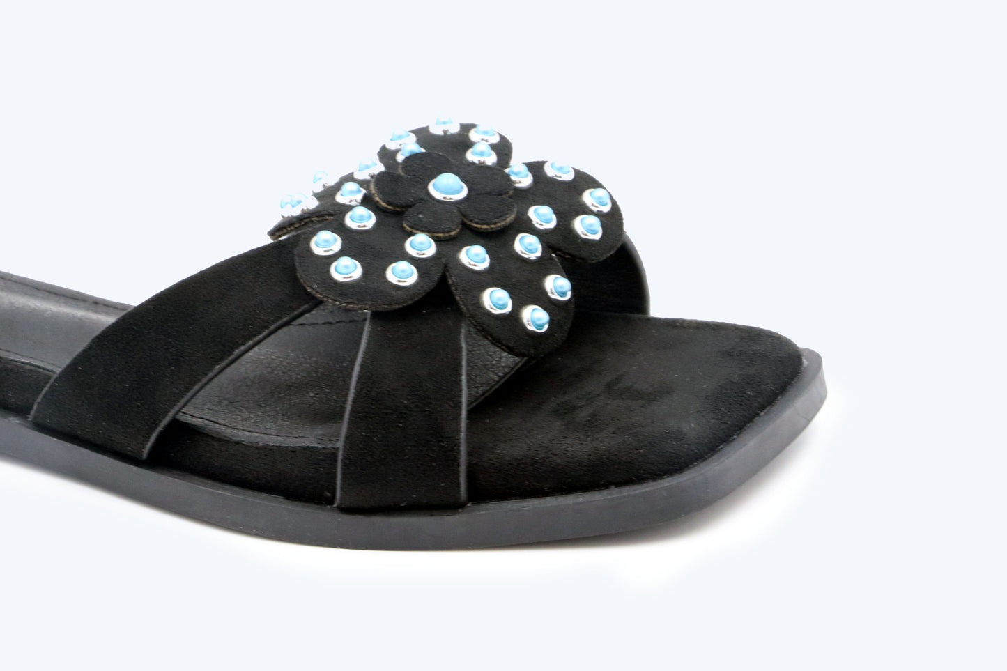 Black Gem Mule Flat