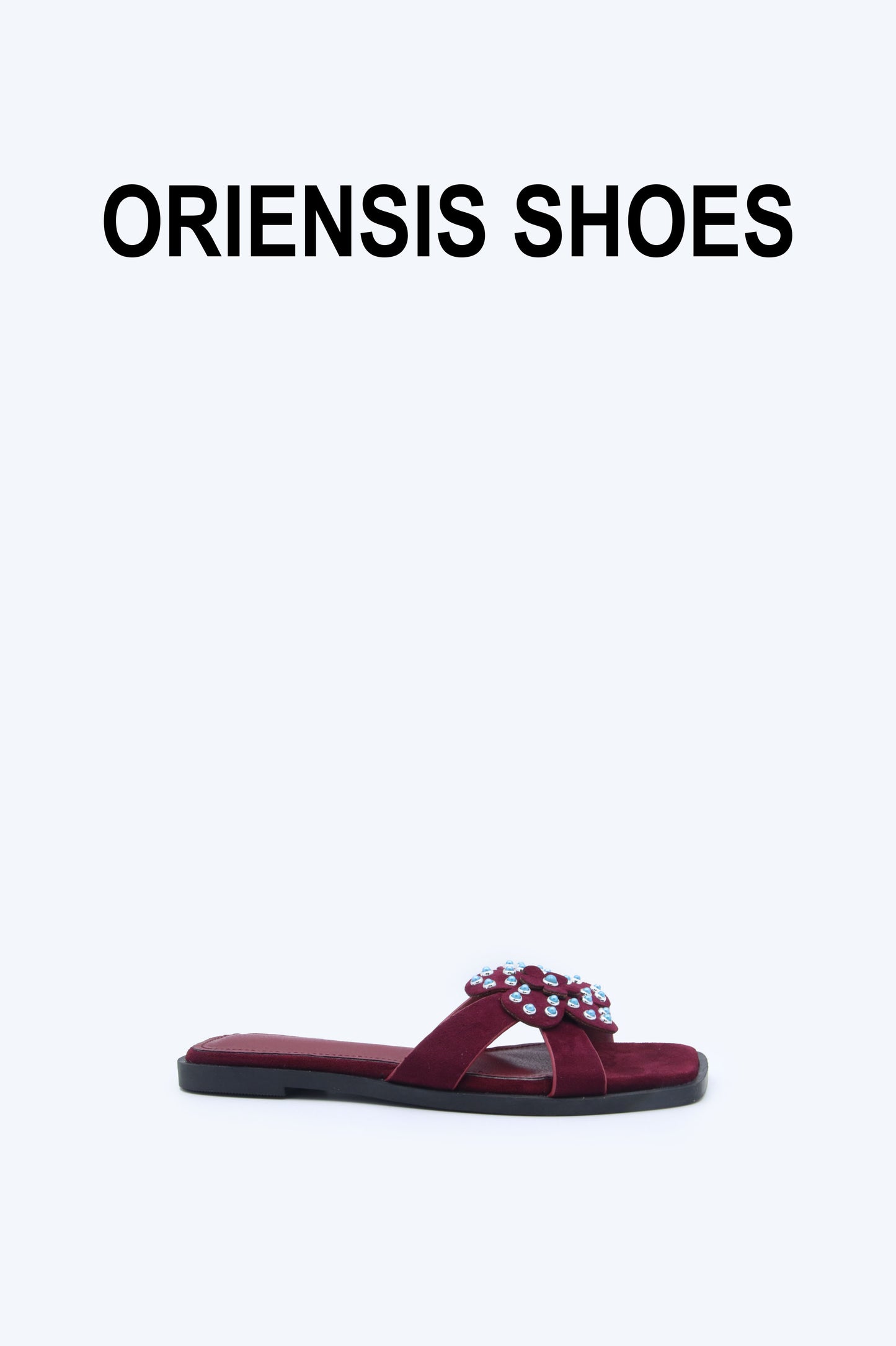 Maroon Gem Mule Flats