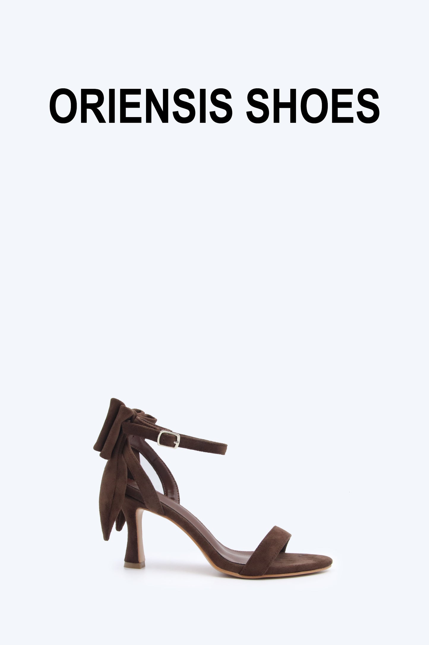 Brown Suede Bow Heels