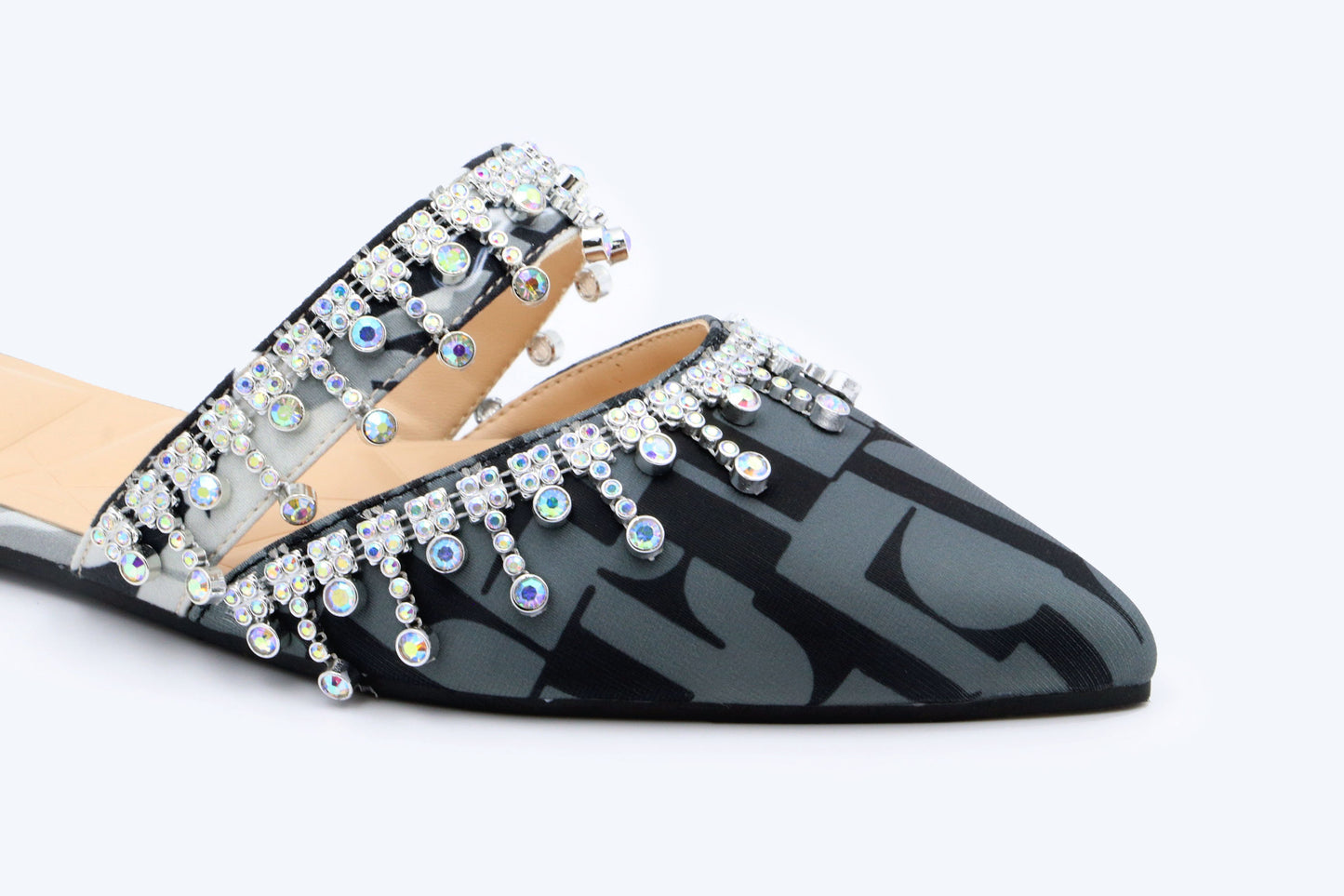 Black Sparkle Print Flat