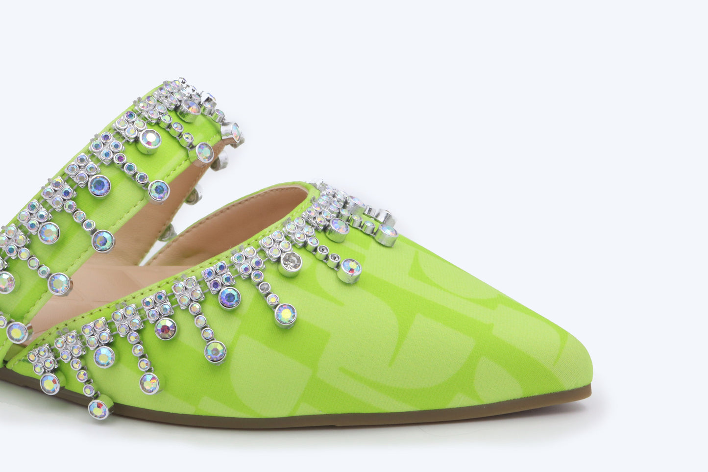 Green Sparkle Print Flat