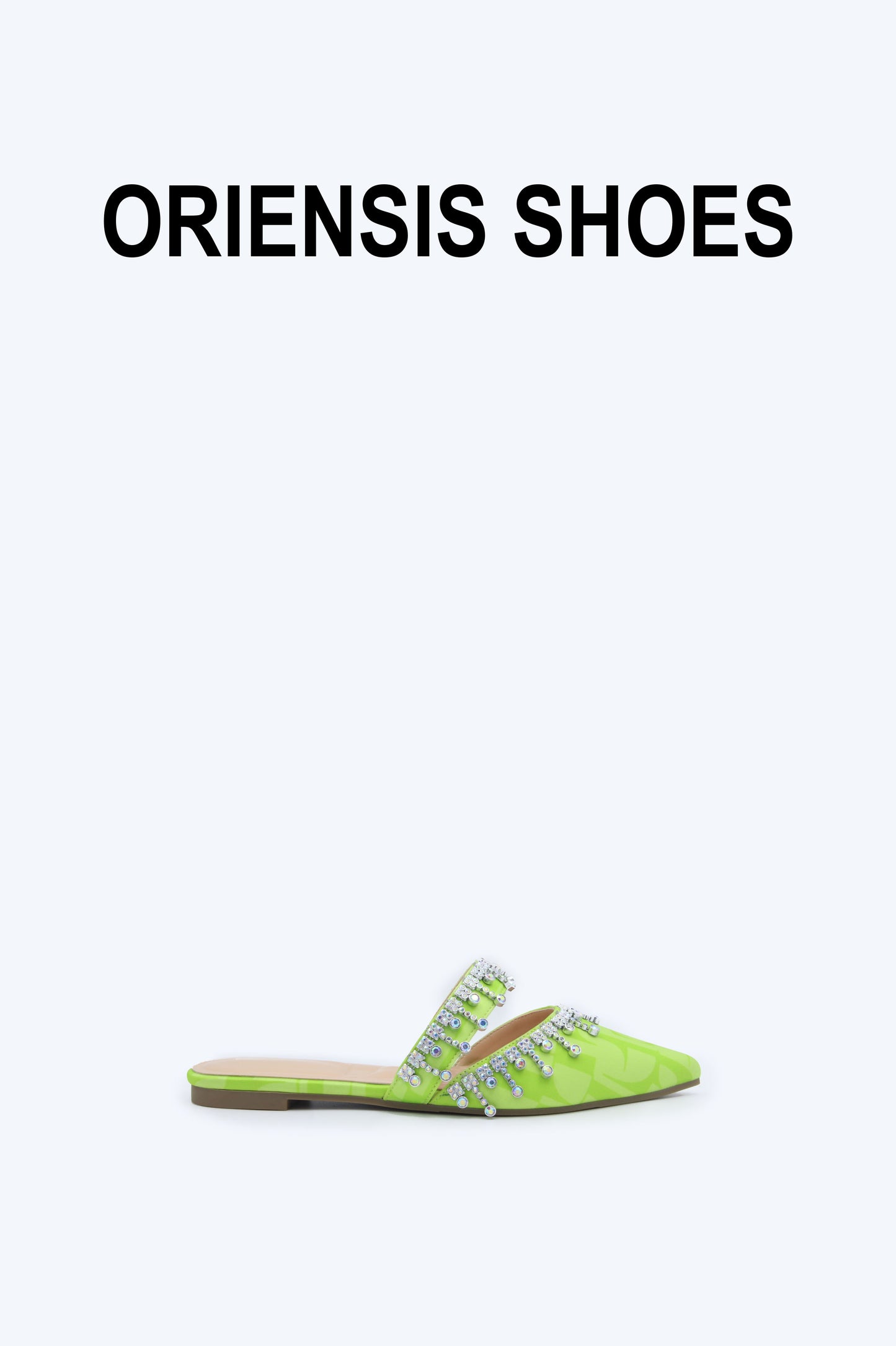 Green Sparkle Print Flat