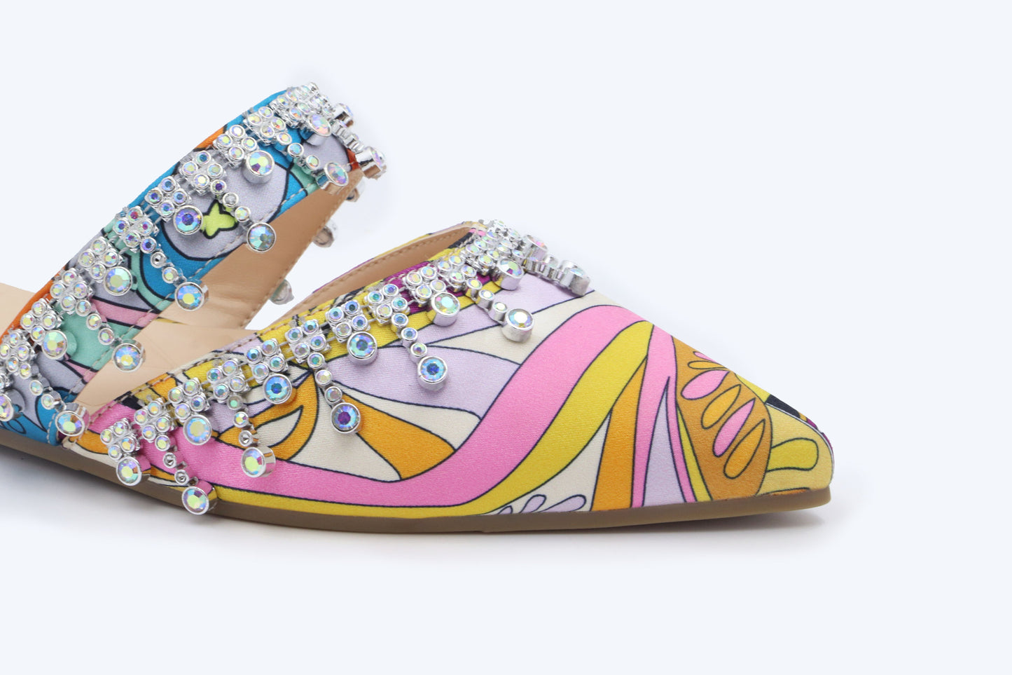 Blue Jewel Print Flat