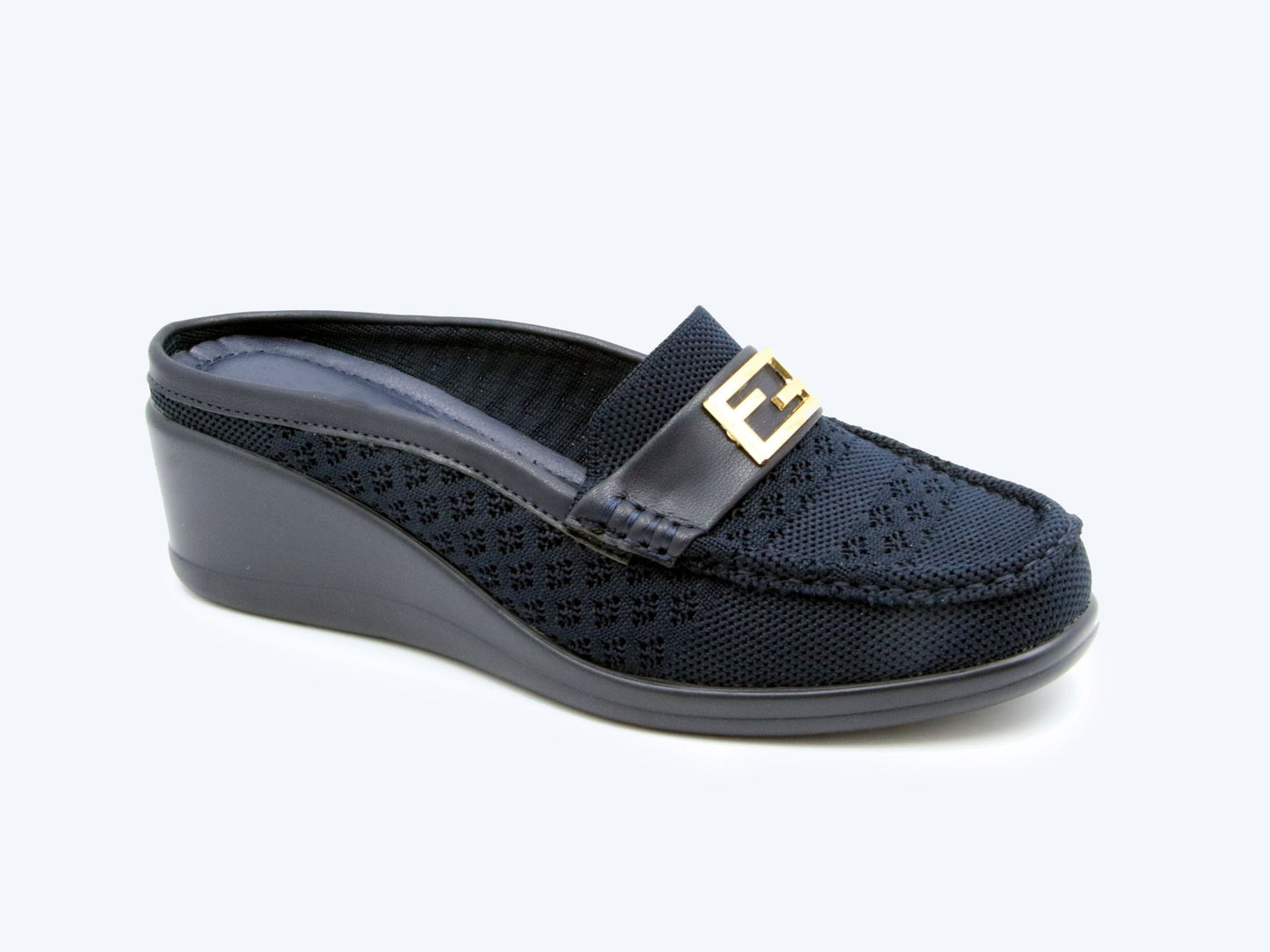 Blue Weave Knit Flat