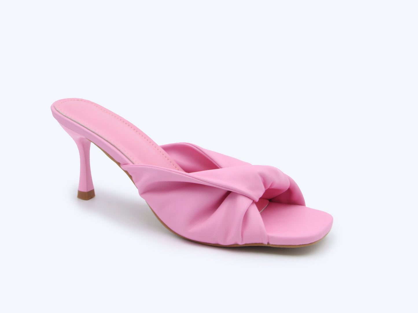 Pink Pleat Gleam Sandal