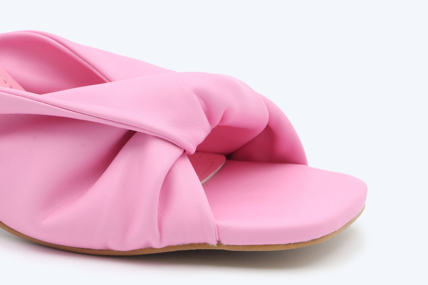Pink Pleat Gleam Sandal