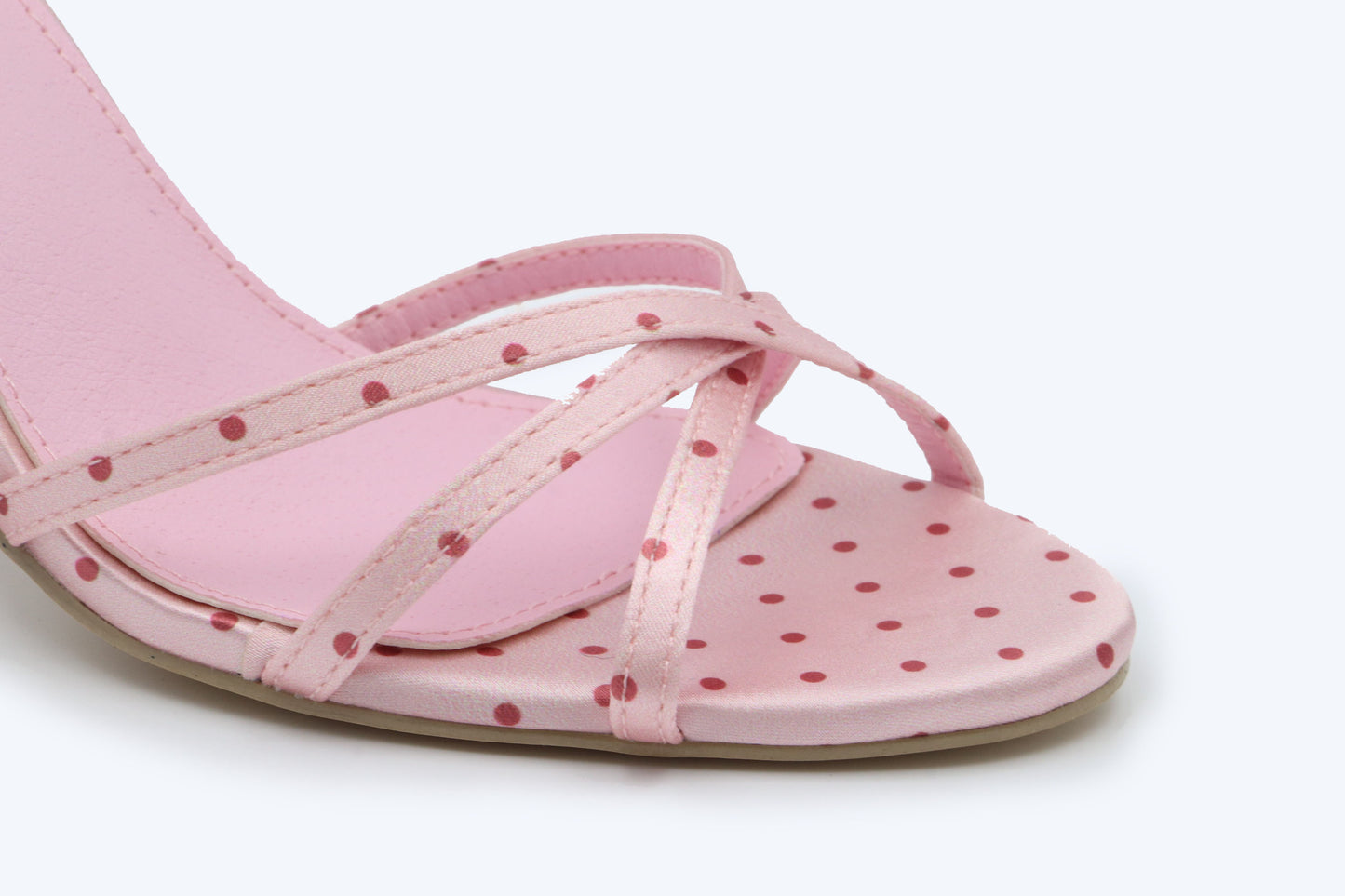 Pink Polka Strap Heel