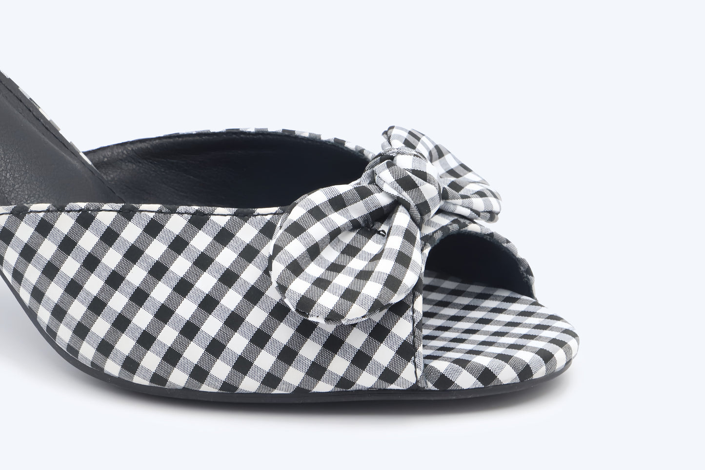 Black Square Twist Sandal