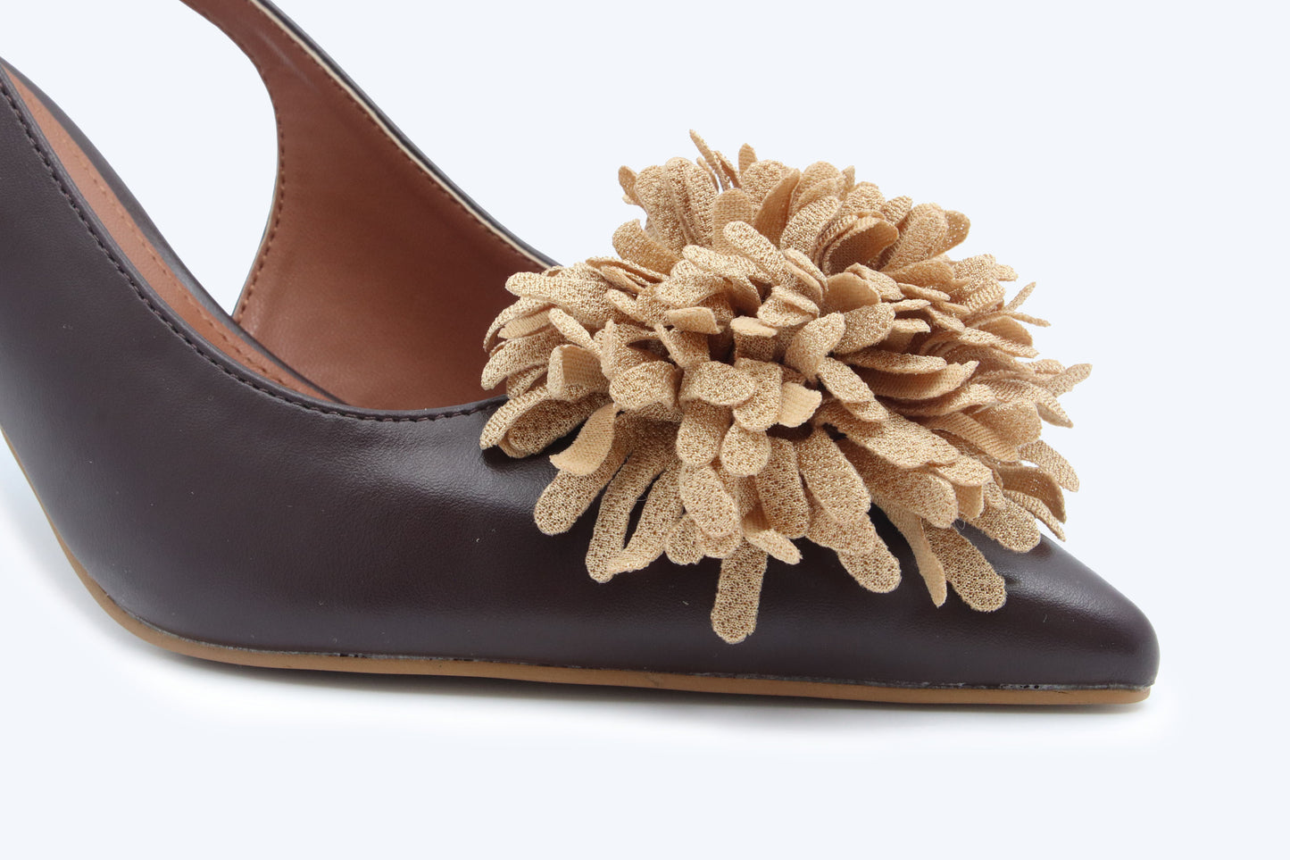 Brown Romantic Blossom Heel