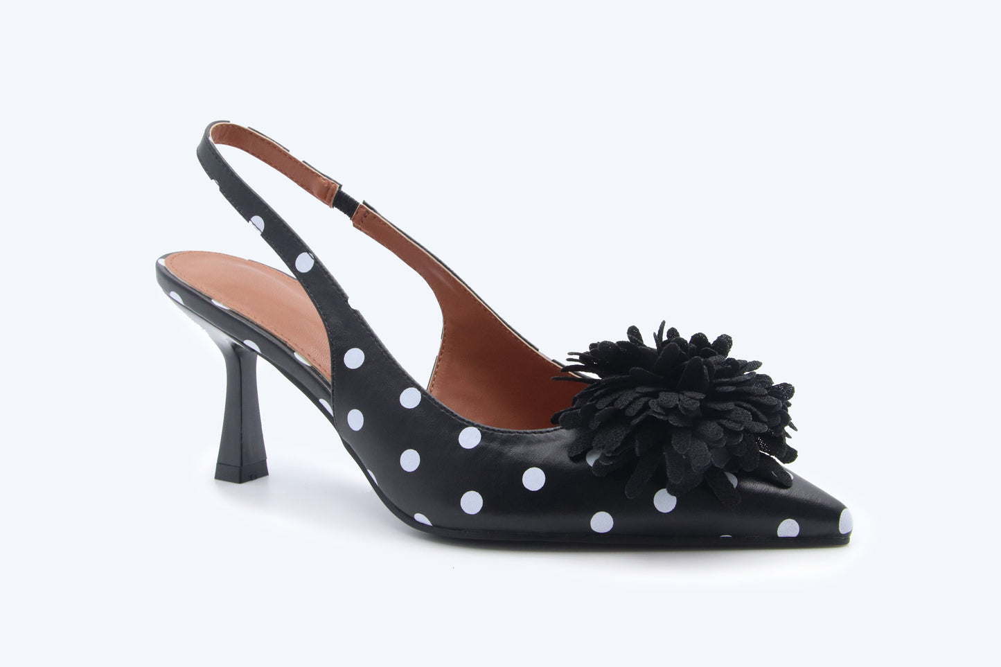 Black dote Romantic Blossom Heel