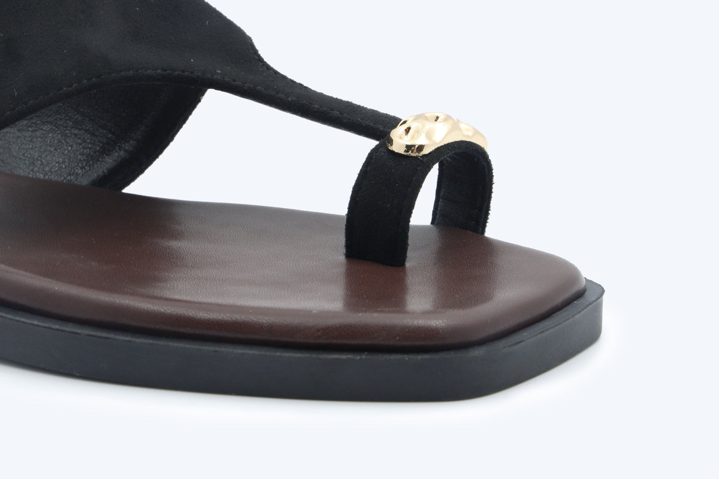 Black Toe Ring Flat