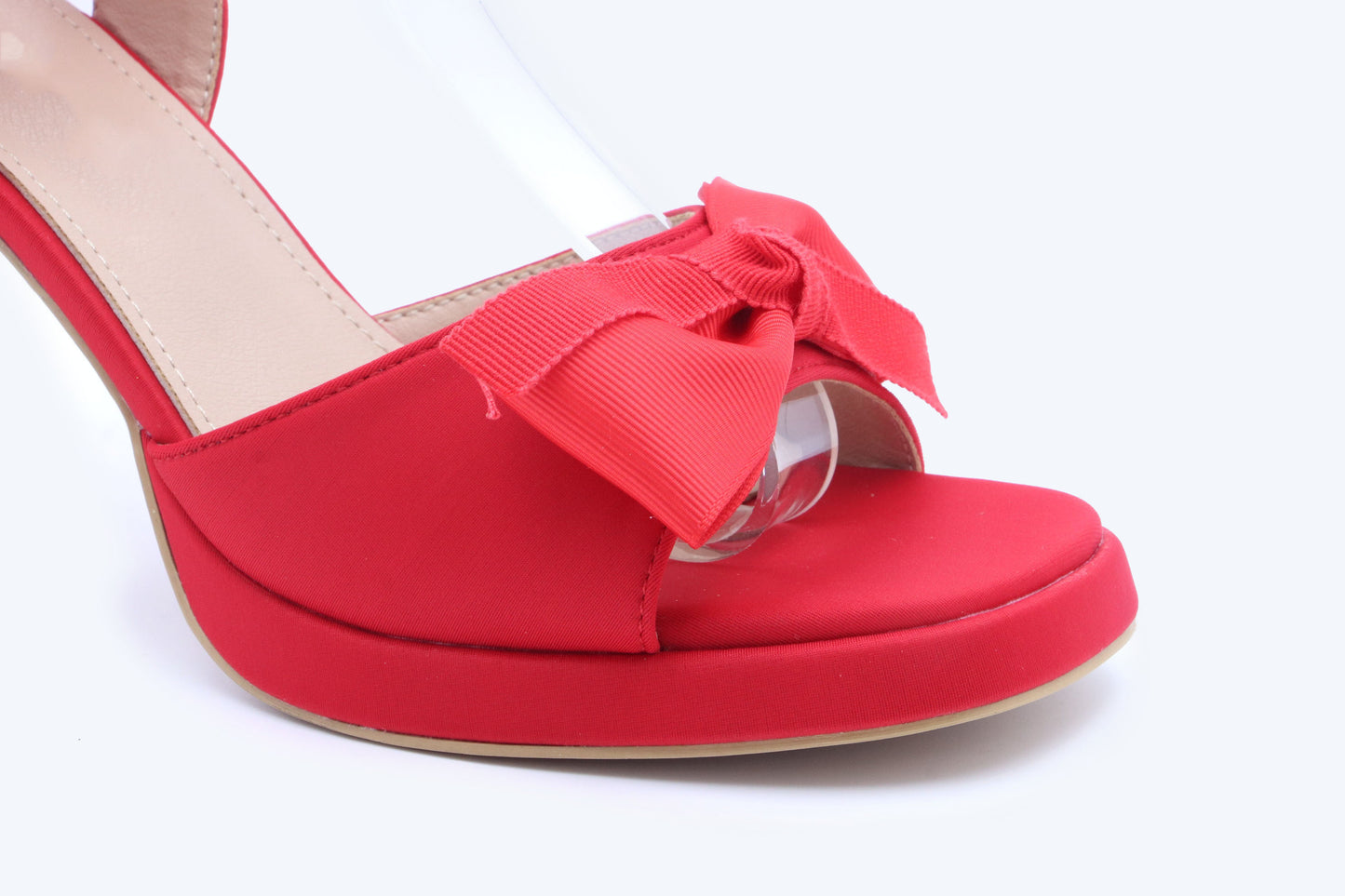 Red Ribbon Wrap Heels