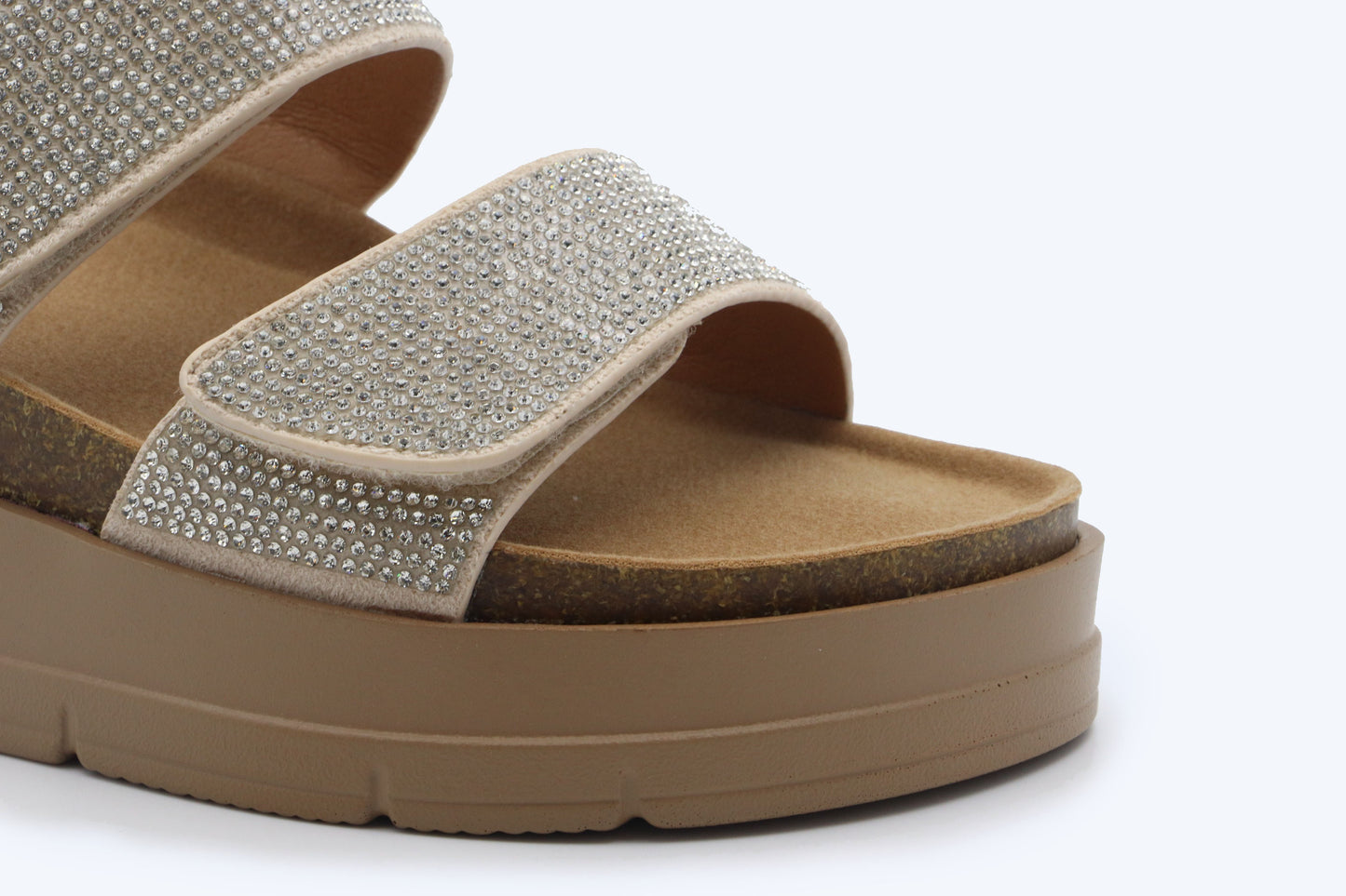 Silver Shine Buckle Flat