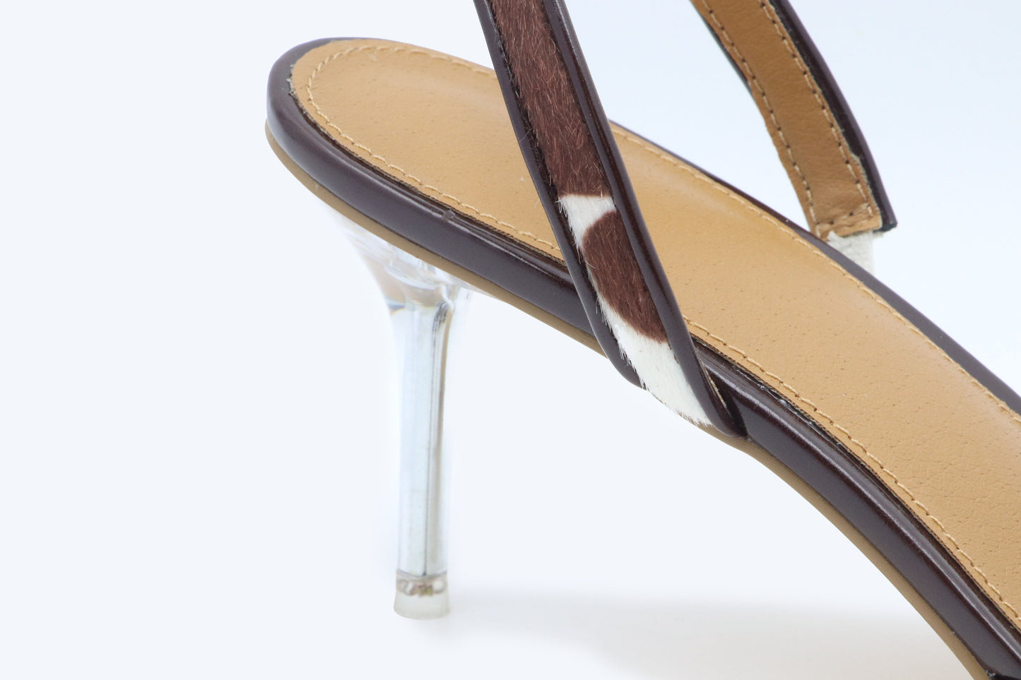 Brown Buckle Gleam Heel