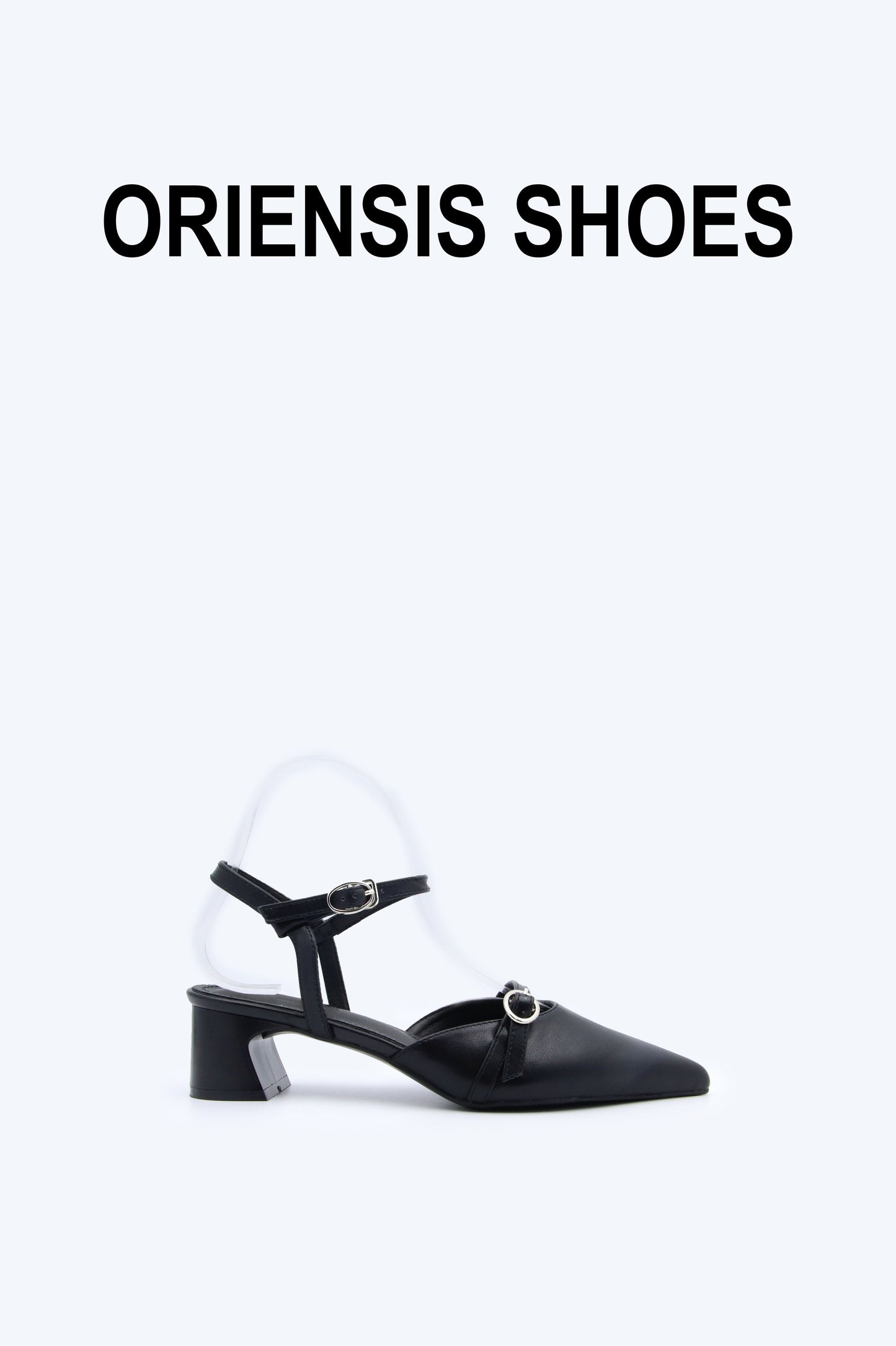 Black Daisy Charm Heel