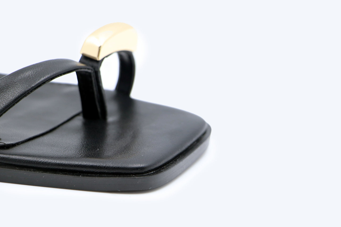 Black Metal Accent Sandal