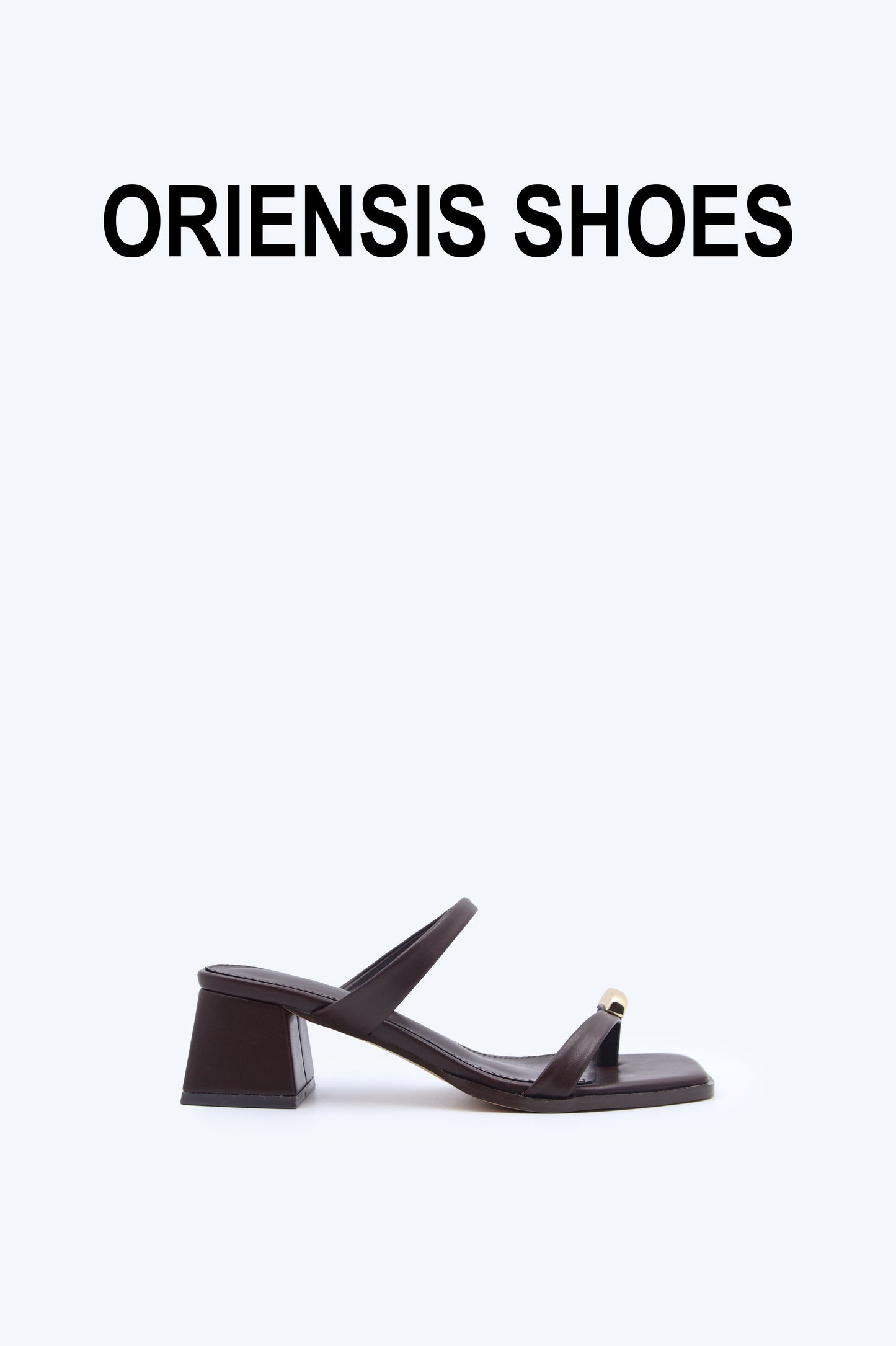 Coffe Metal Accent Sandal