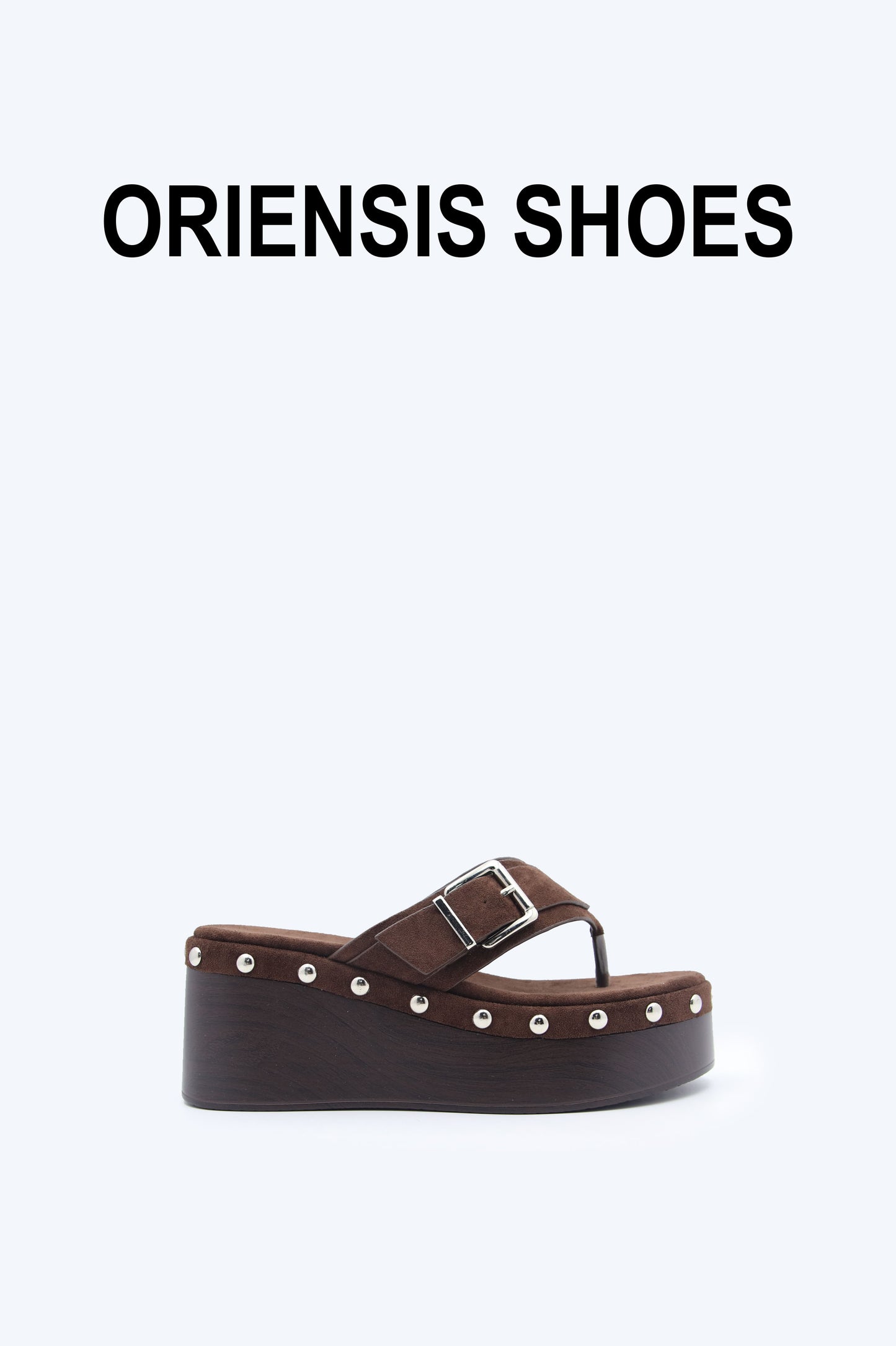 Brown Metallic Weave Flat