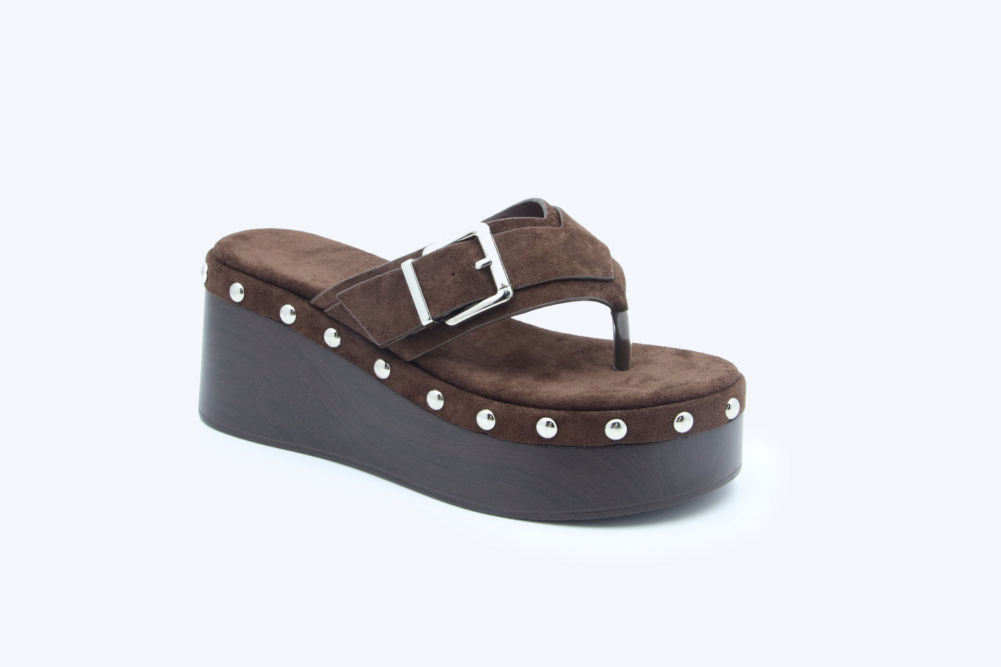 Brown Metallic Weave Flat