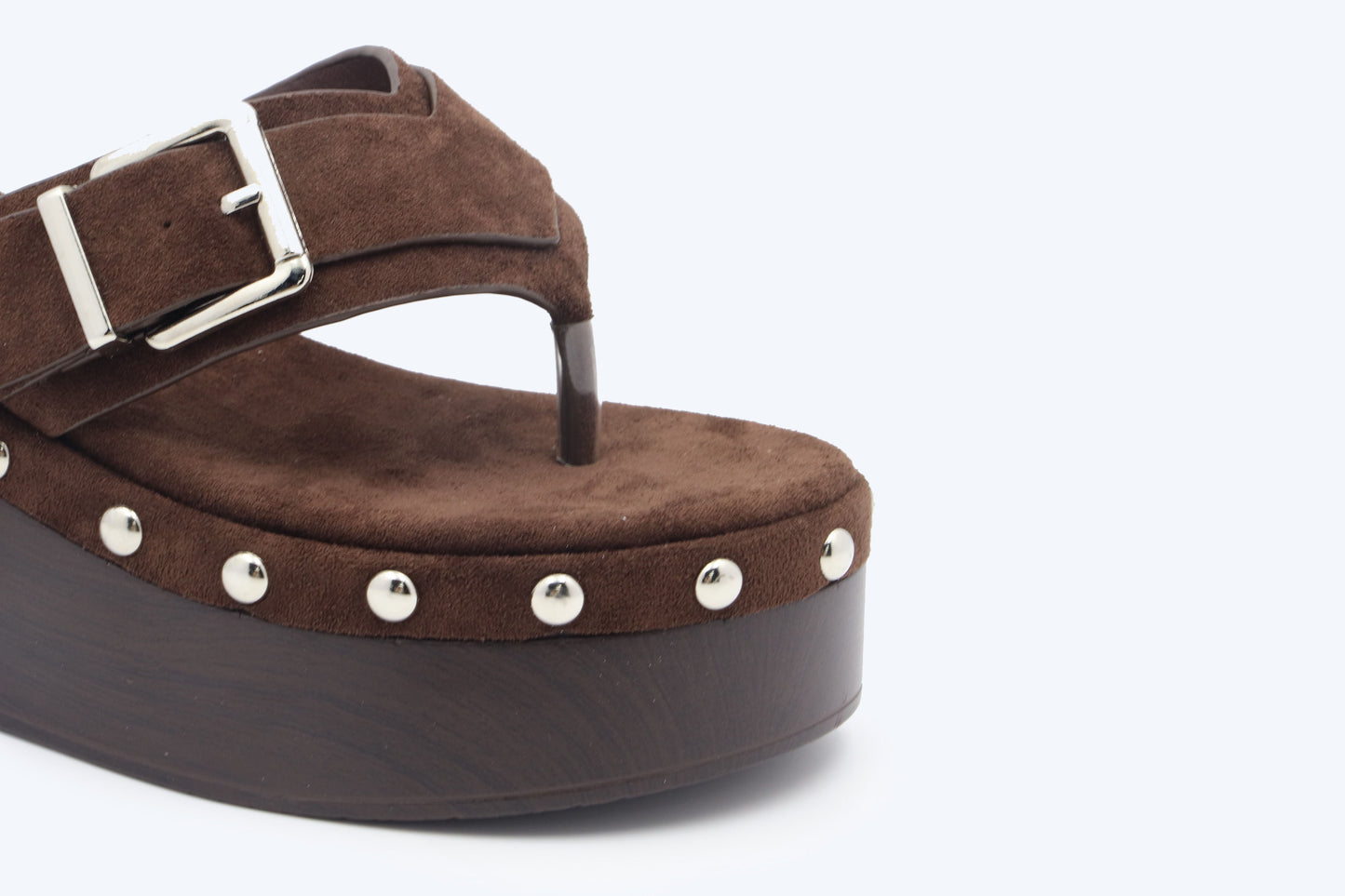 Brown Metallic Weave Flat