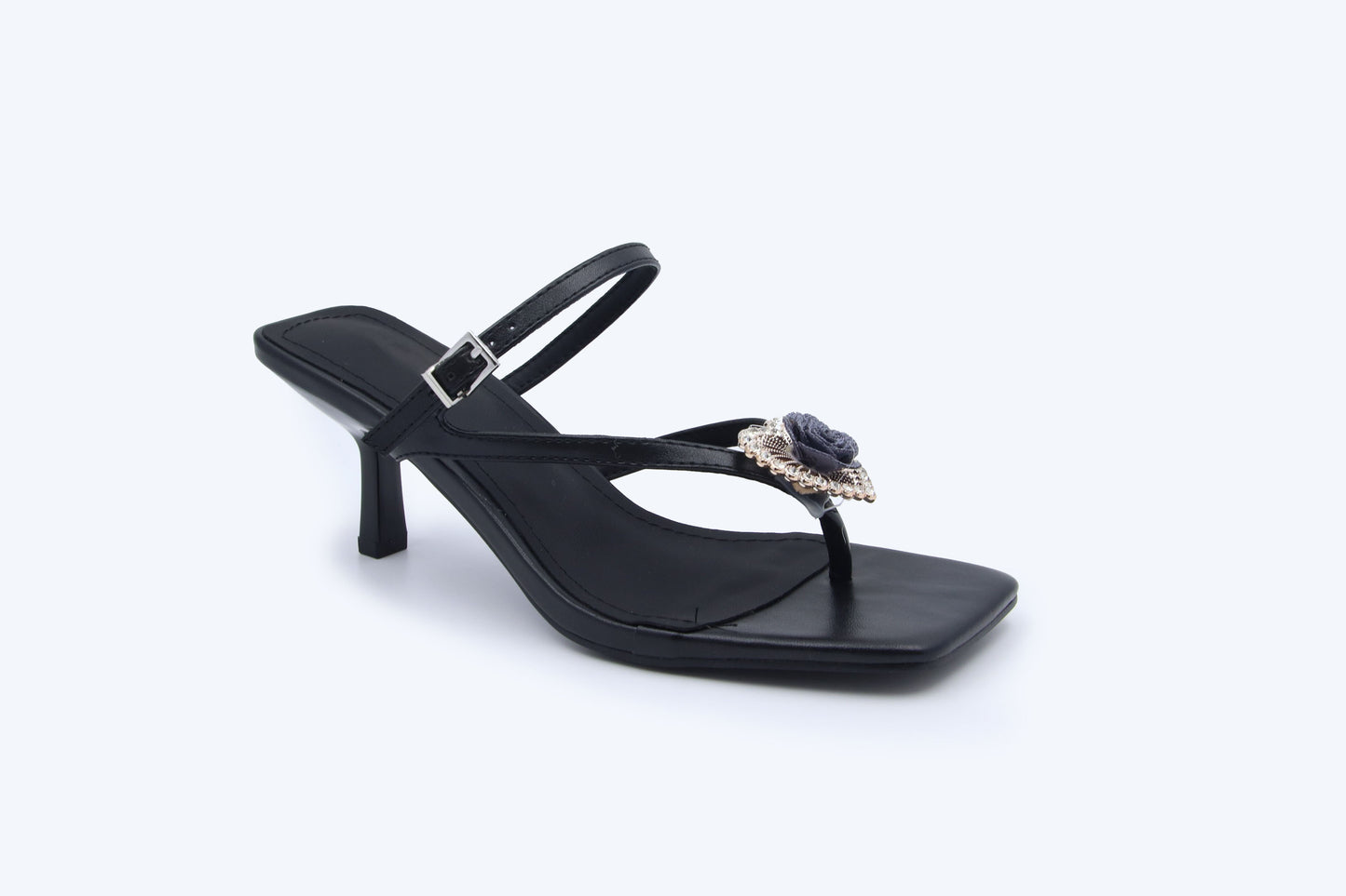 Black Diamond Heart Sandal
