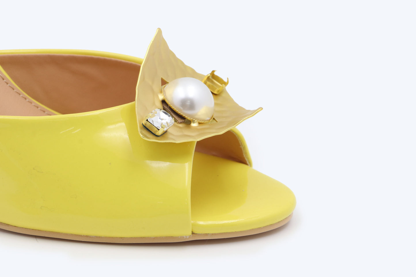 Yellow Pearl Accent Sandal