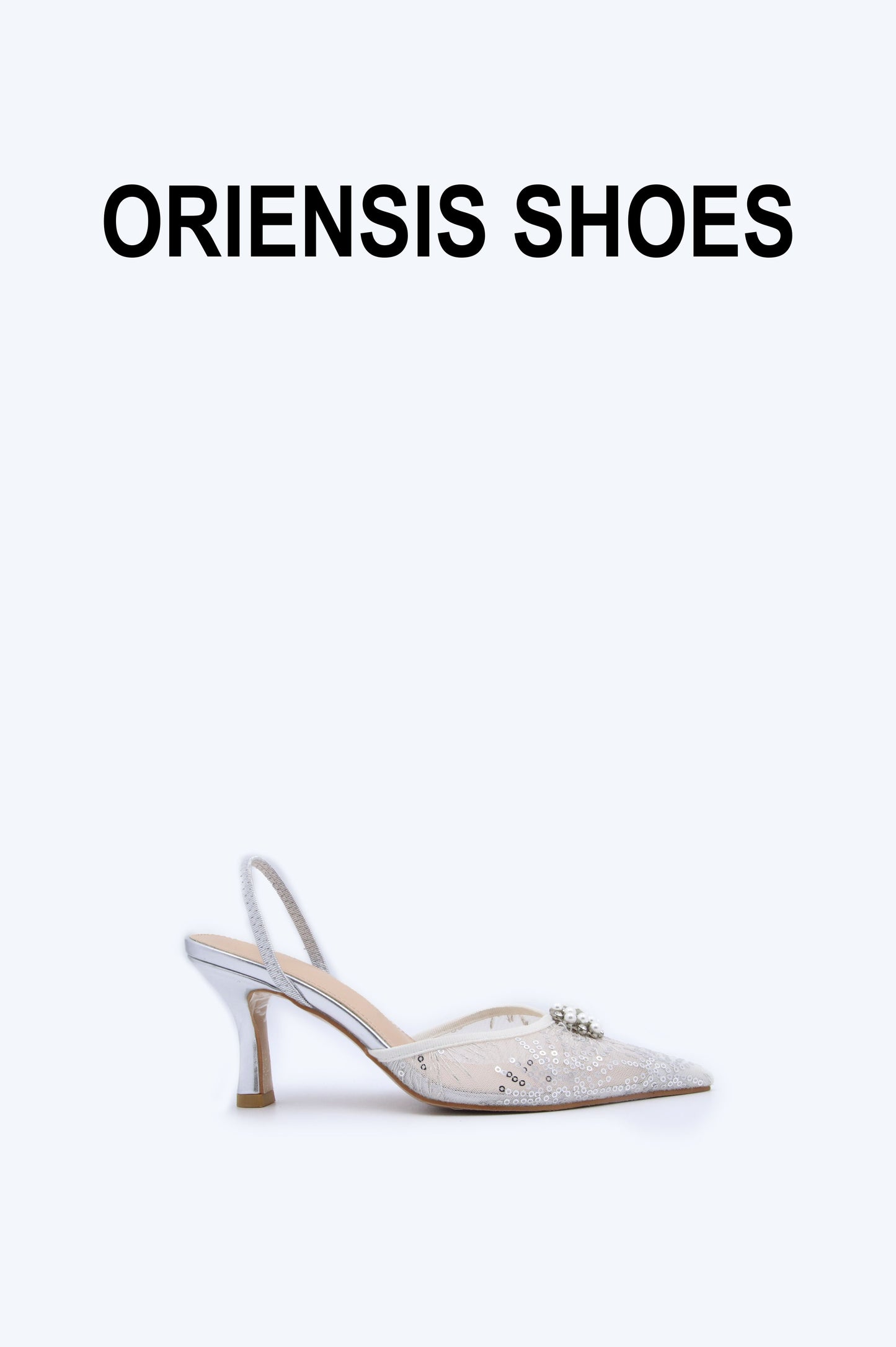 Silver Mesh Elegant Heel