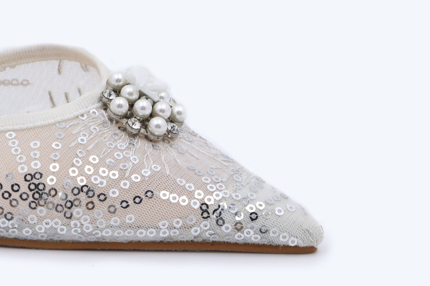 Silver Mesh Elegant Heel
