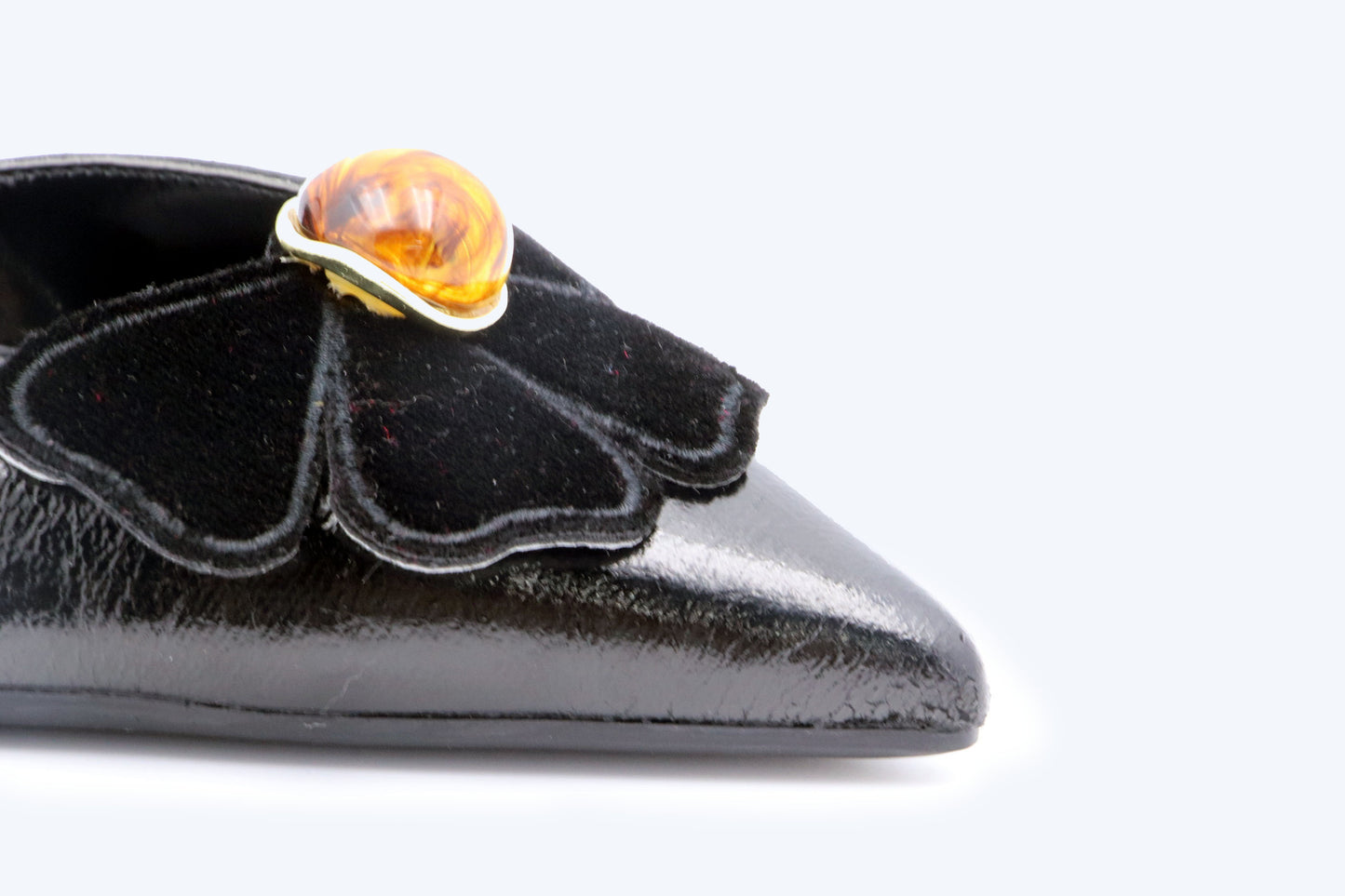 Black Bloom Slingback Heel