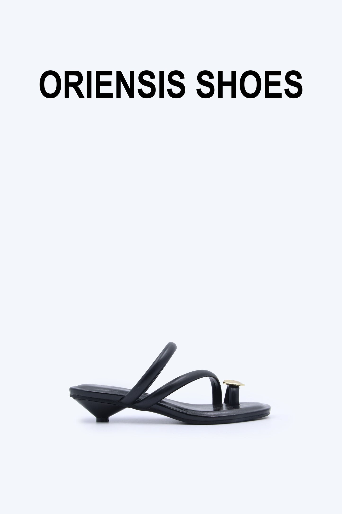 Black Loop Charm Sandal