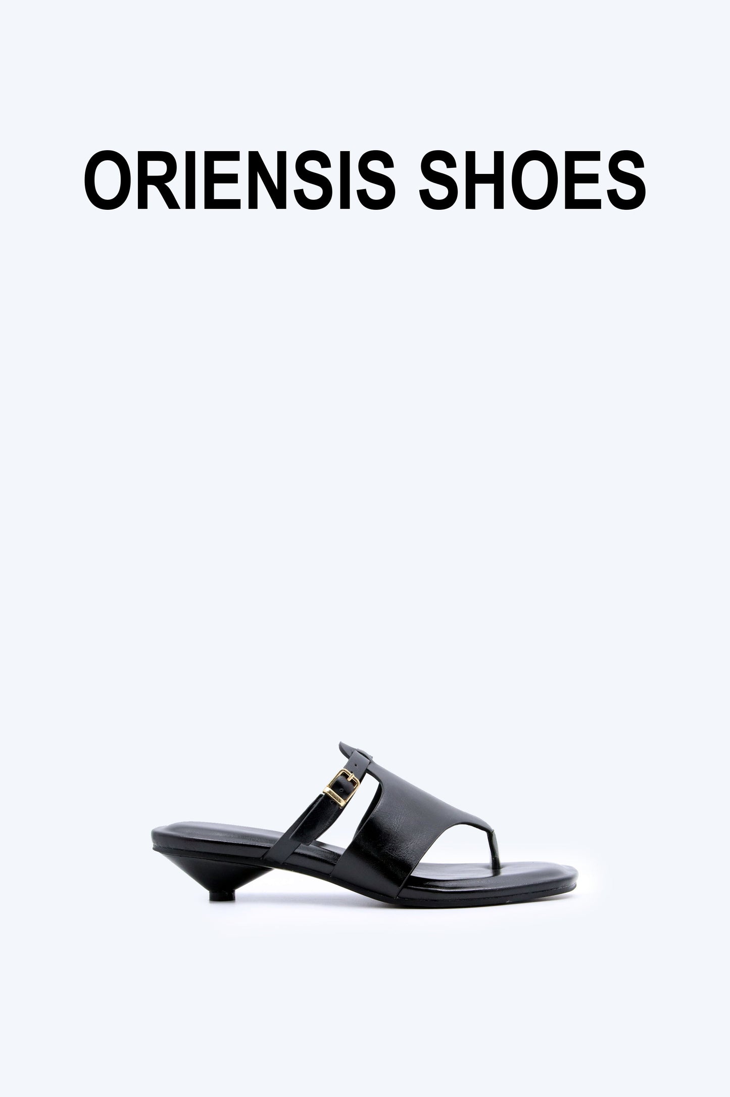 Black Minimal Heel Sandal