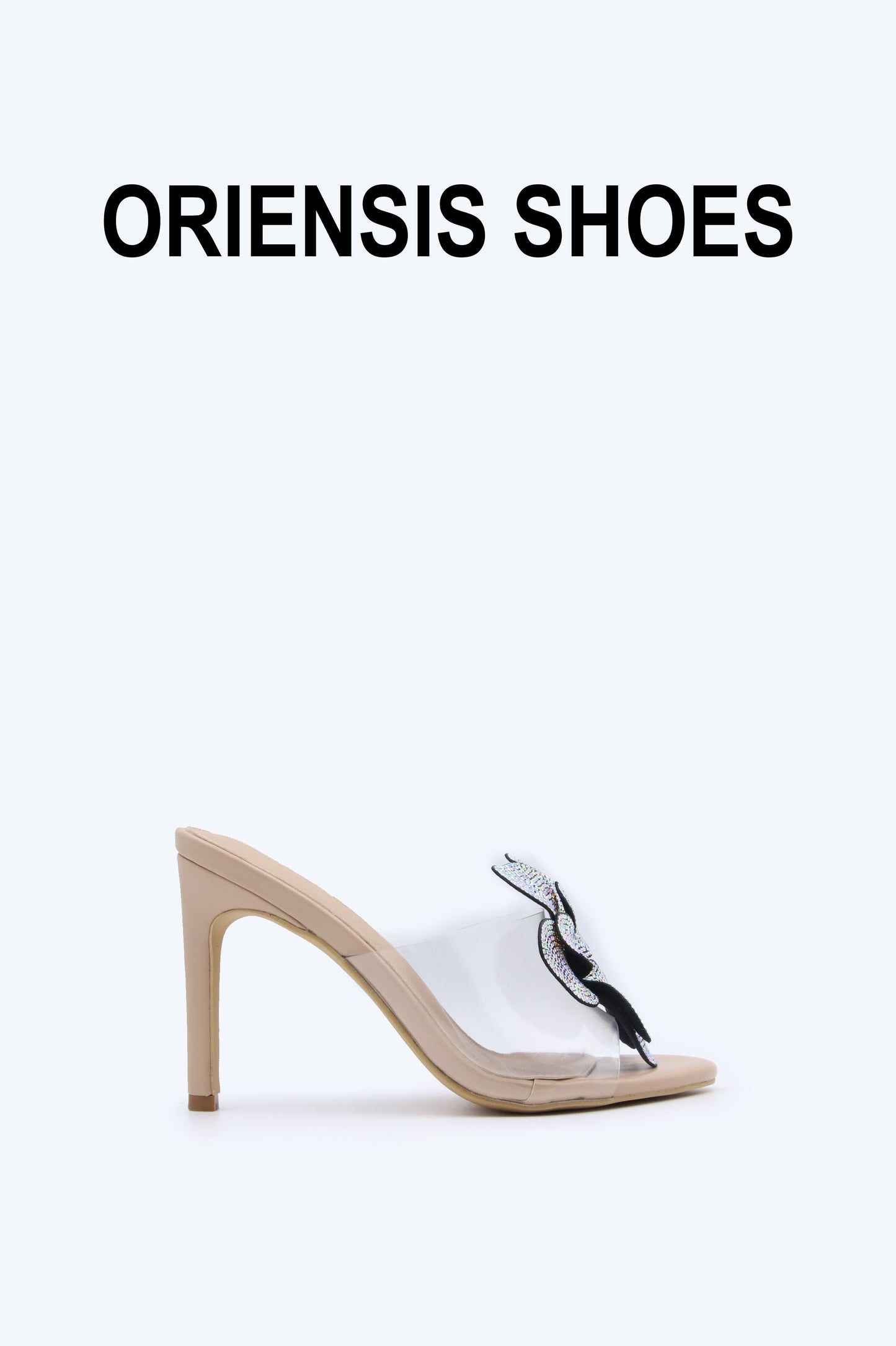 Nude Bling Mule Sandal