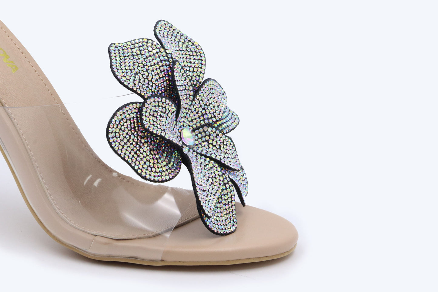 Nude Bling Mule Sandal