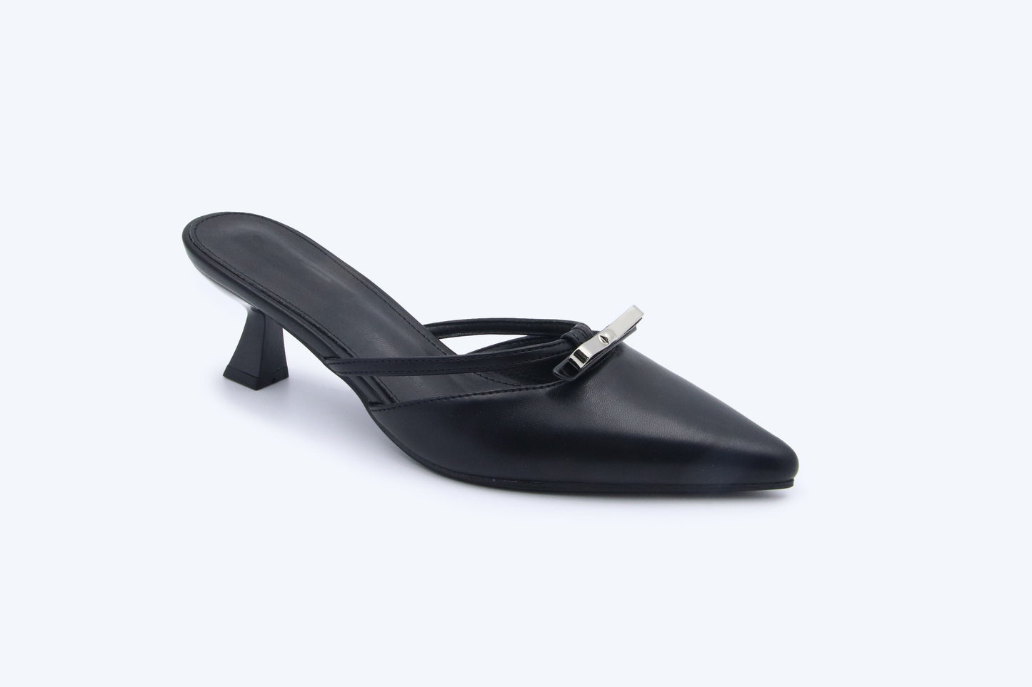 Black Sleek Pointed Sandal