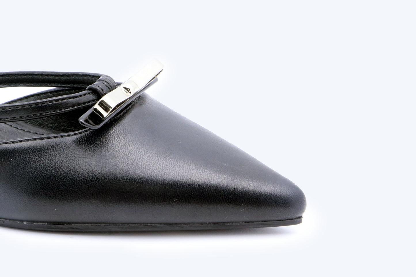 Black Sleek Pointed Sandal