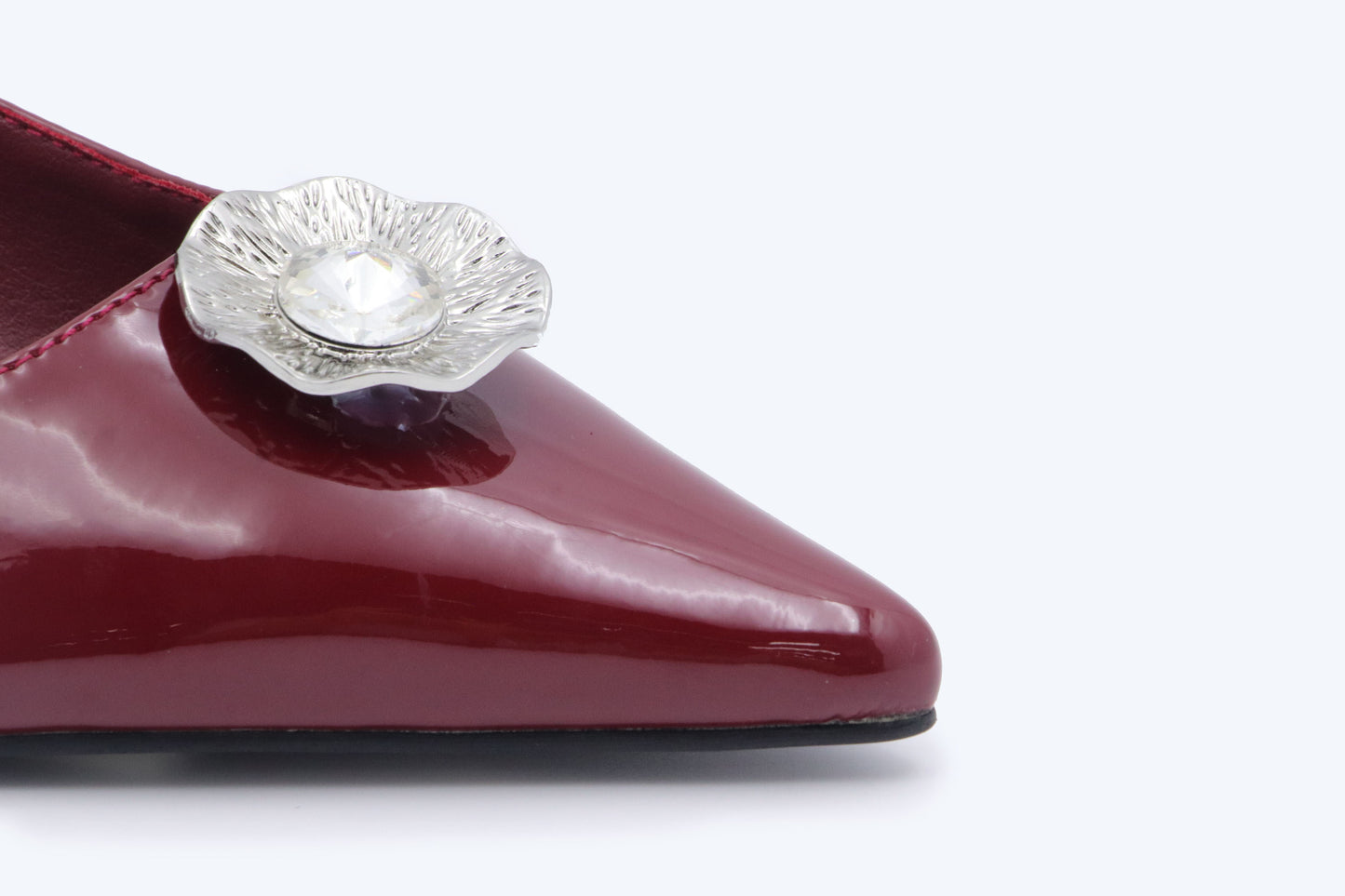 WineRed Flower Point Heel