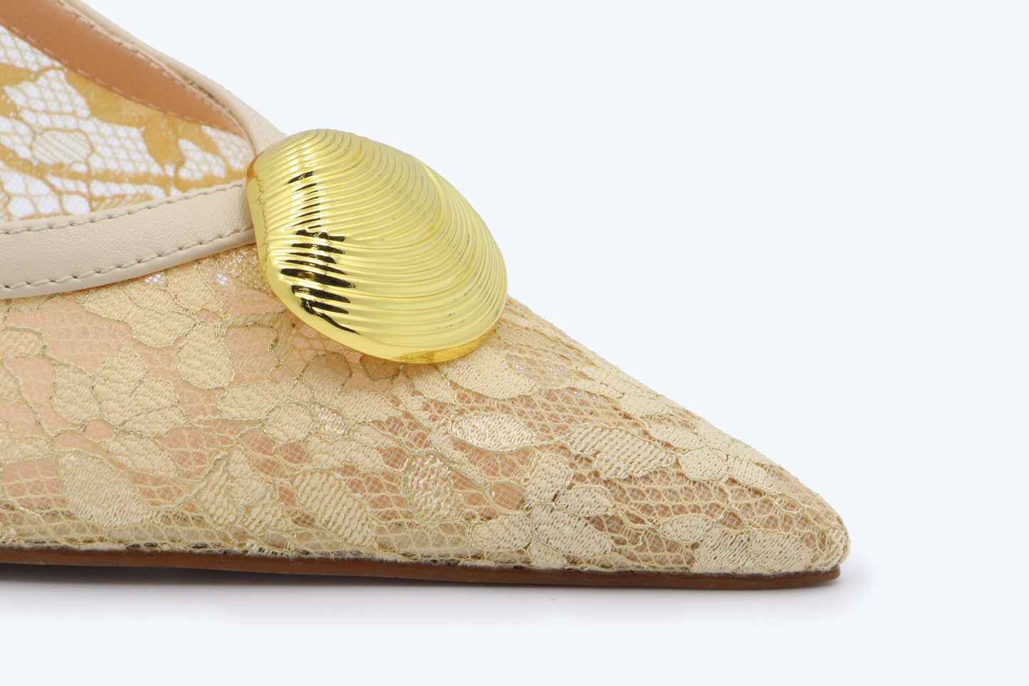 Nude Mesh Slingback Heel