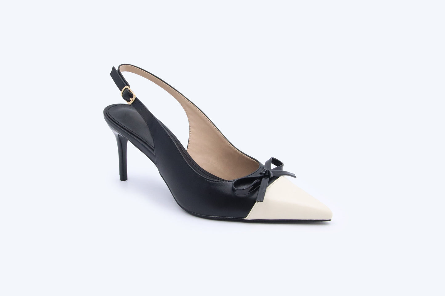 Black Bloom Slingback Heel