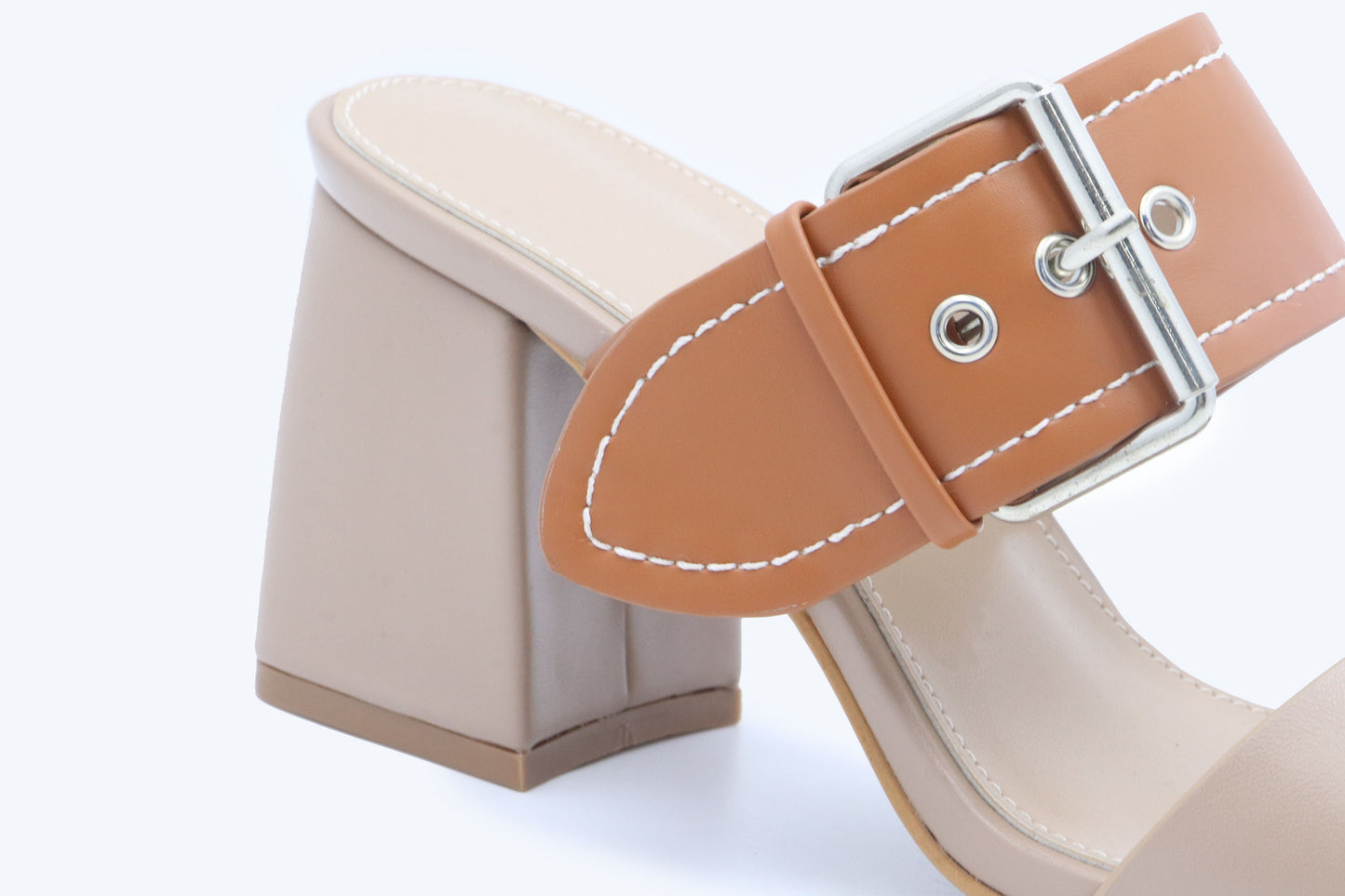 Nude Metallic Weave Sandal