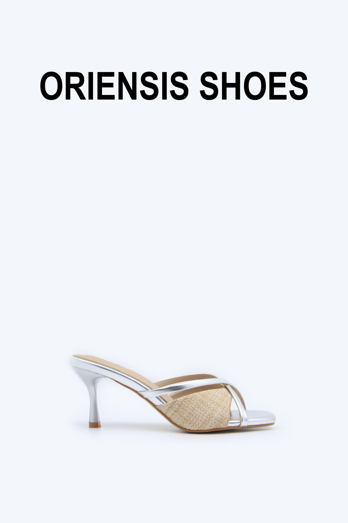 Silver Crisscross Heel