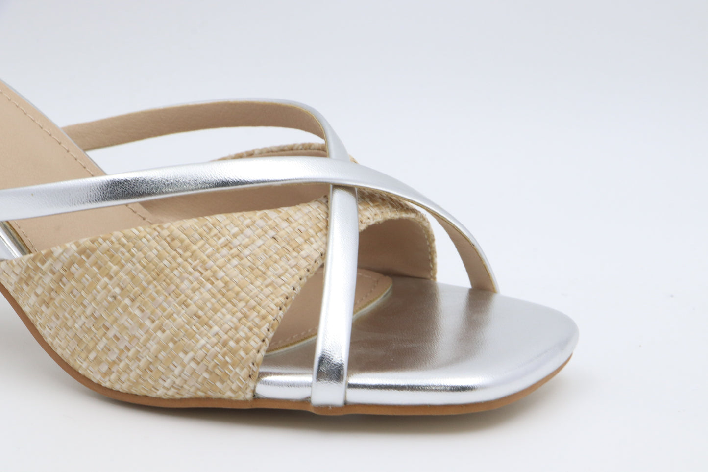 Silver Crisscross Heel