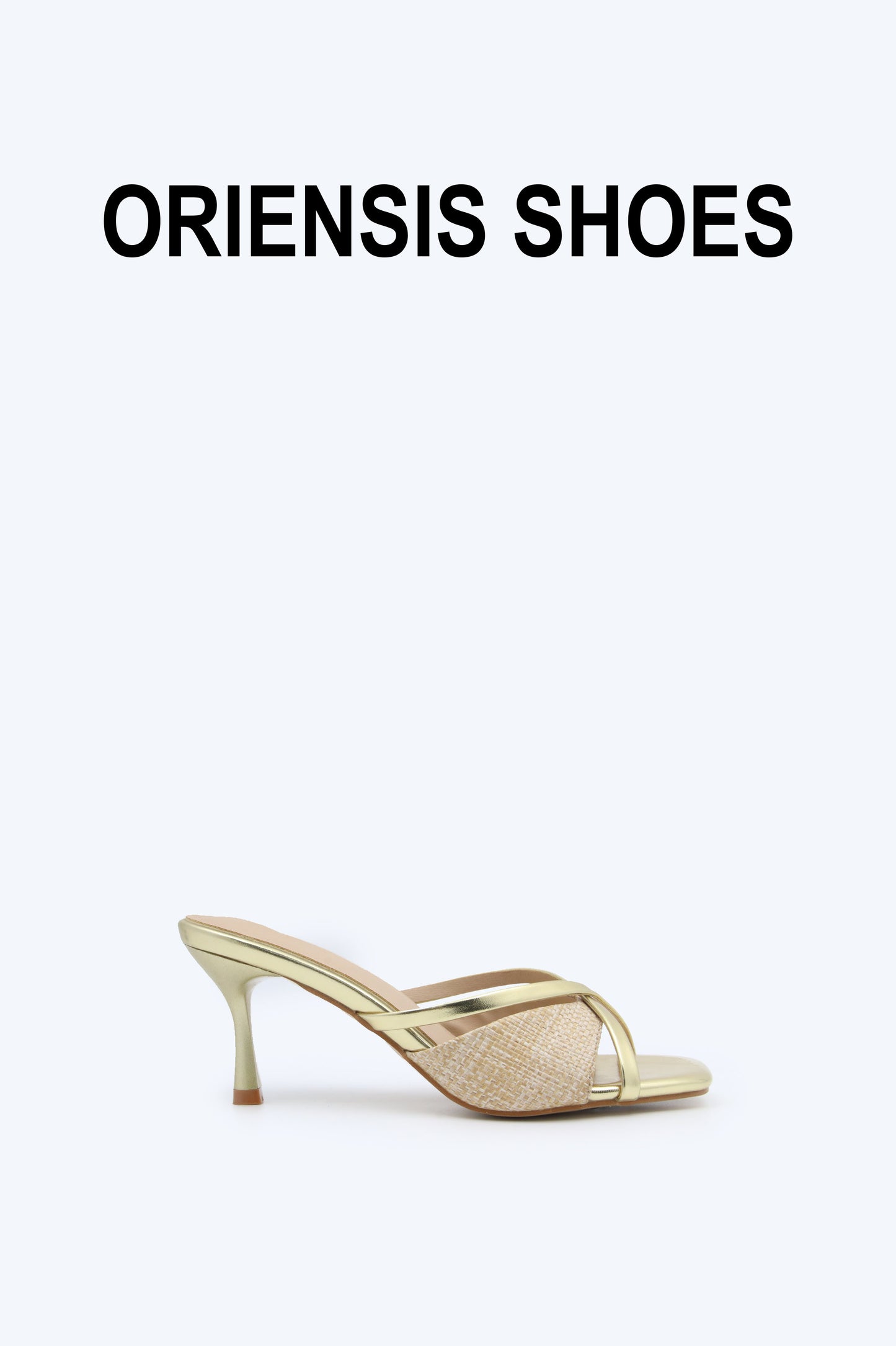 Gold Crisscross Heel