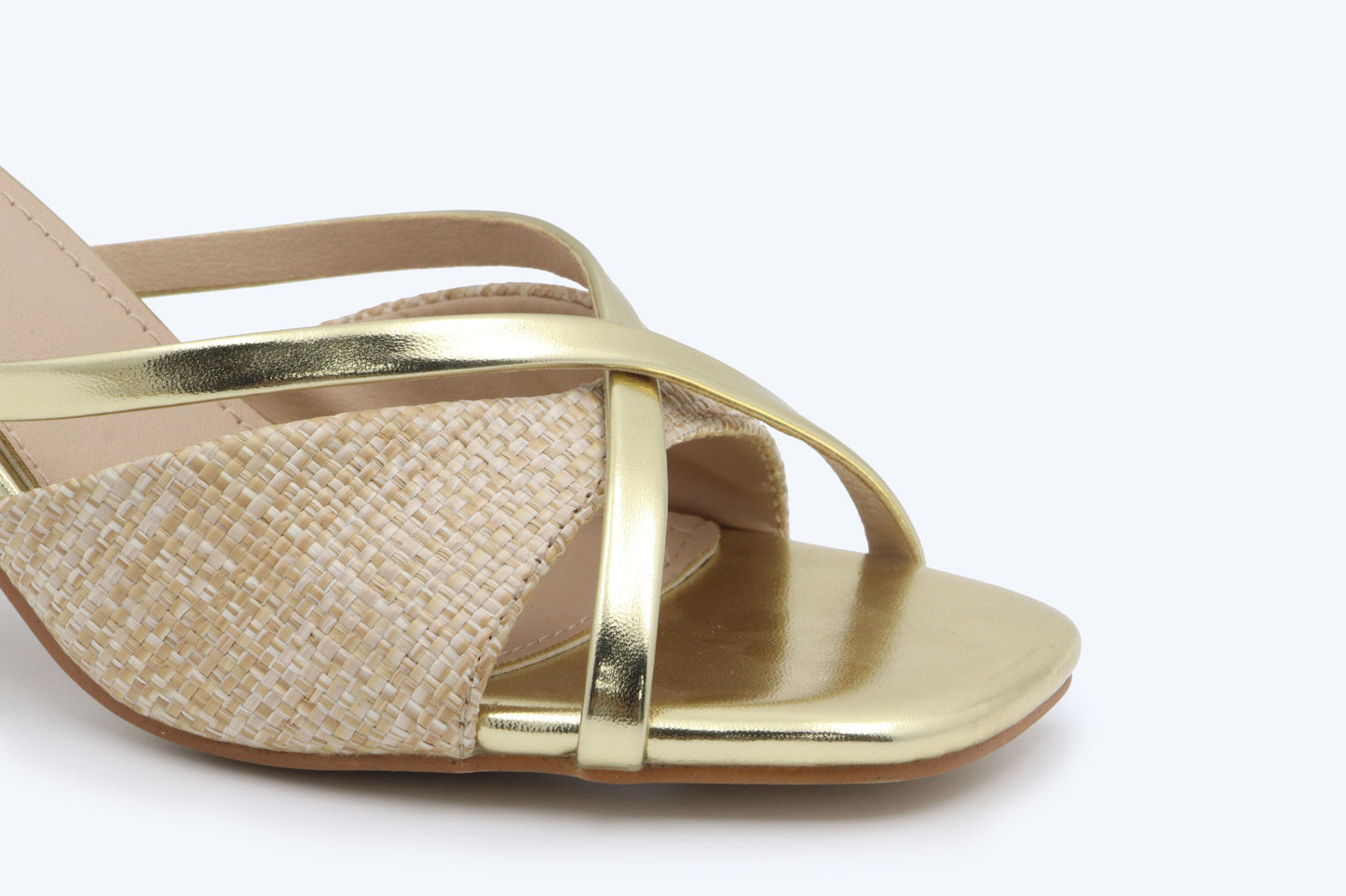 Gold Crisscross Heel