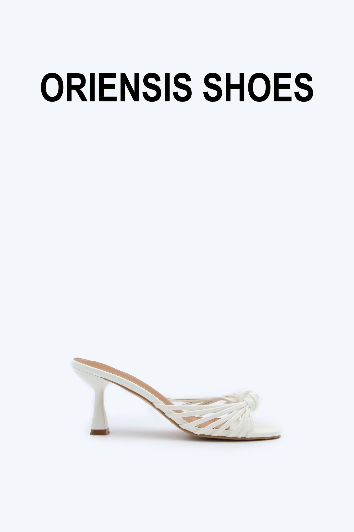 White Twist Knot Sandal