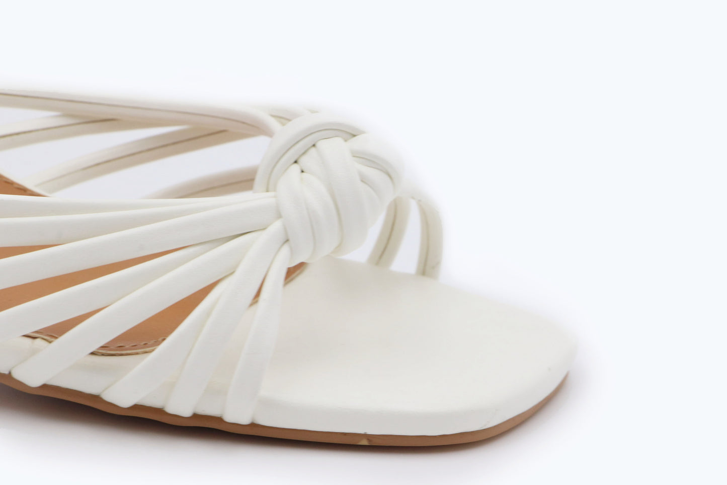 White Twist Knot Sandal