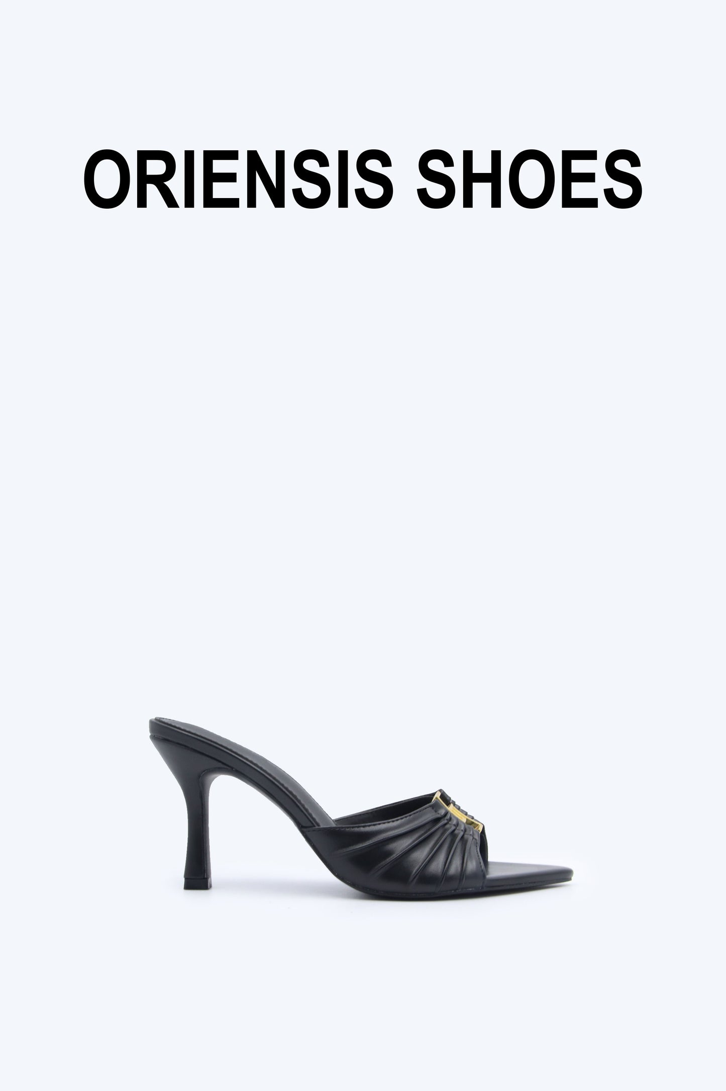 Black Shine Charm Sandal